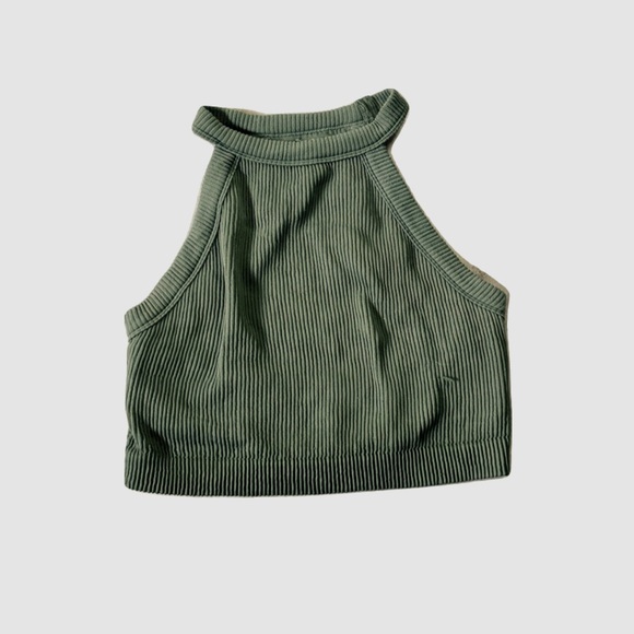 Sage green halter tank top - Picture 2 of 2